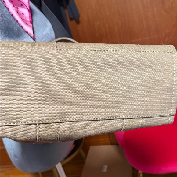 Marc Jacobs Khaki TheTote Bag with White Lettering - Picture 8 of 8